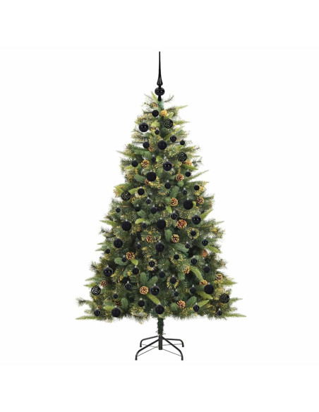 Albero di Natale artificiale pieghevole con coni Verde 180 cm