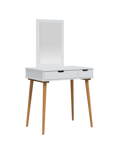 Set Tavolo da Trucco FAUSKE 2 pcs Bianco 76 x 50 x 143 cm