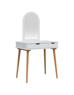 Set Tavolo da Trucco FAUSKE 2 pcs Bianco 76 x 50 x 143 cm 2