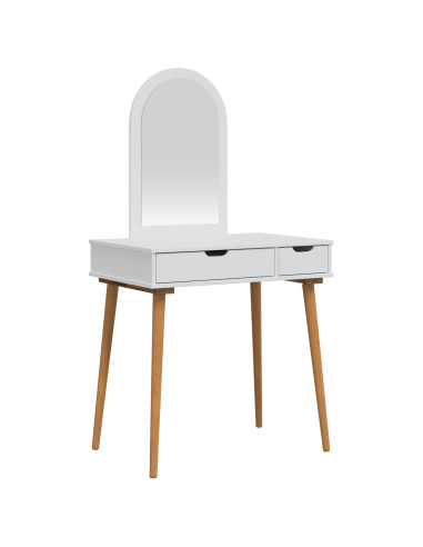 Set Tavolo da Trucco FAUSKE 2 pcs Bianco 76 x 50 x 143 cm
