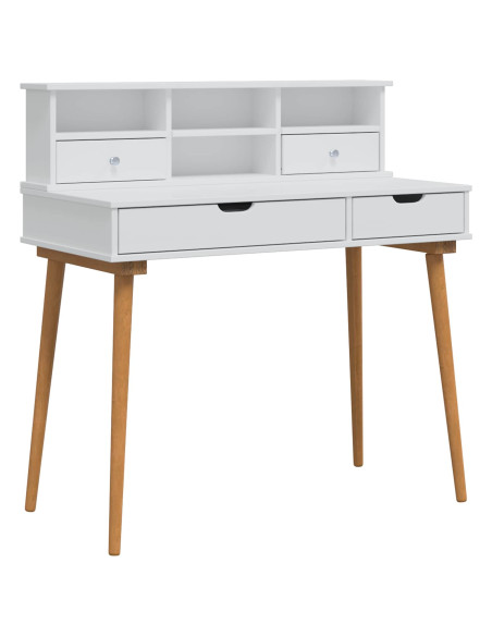 Set Tavolo da Trucco FAUSKE 2 pcs Bianco 100 x 50 x 103,5 cm