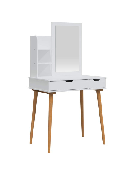 Set Tavolo da Trucco FAUSKE 3 pcs Bianco 76 x 50 x 143 cm