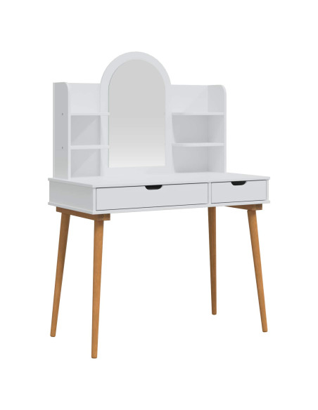 Set Tavolo da Trucco FAUSKE 4 pcs Bianco 100 x 50 x 143 cm