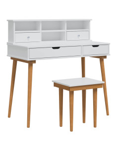 Set Tavolo da Trucco FAUSKE 3 pcs Bianco 100 x 50 x 103,5 cm 2