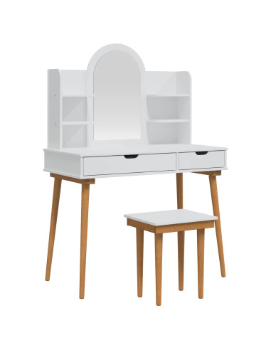 Set Tavolo da Trucco FAUSKE 5 pcs Bianco 100 x 50 x 143 cm