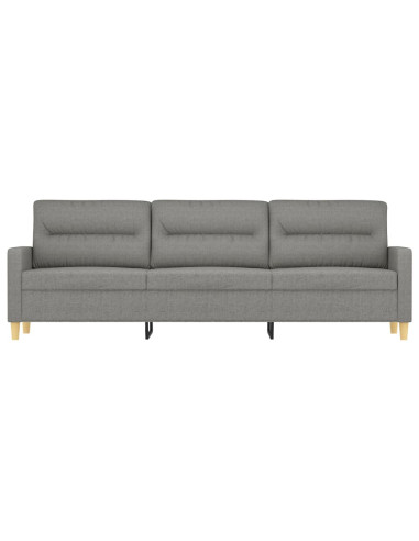 Divano a 3 Posti Grigio Scuro 210 cm in Tessuto