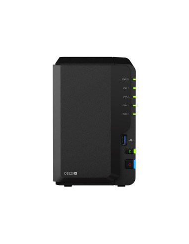 SYNOLOGY NAS TOWER 2BAY 2.5"/3.5" SSD/HDD INTEL CELERON J4125 2GB DDR4 (UP TO 6GB), 2X RJ-45 1GBE, 2