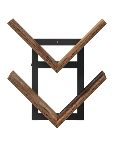 Mensola a muro flottante 2 pcs Legno antico 43 x 15 x 47 cm