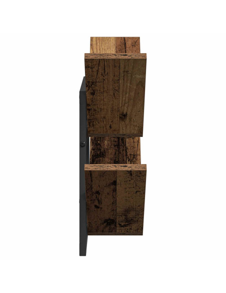 Mensola a muro flottante 2 pcs Legno antico 43 x 15 x 47 cm