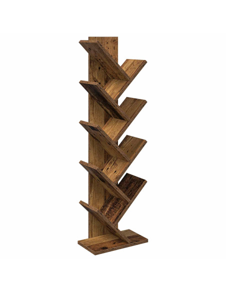Libreria ad Albero 6 Ripiani 30 x 18 x 100 cm Legno antico