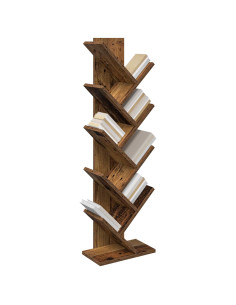 Libreria ad Albero 6 Ripiani 30 x 18 x 100 cm Legno antico 2