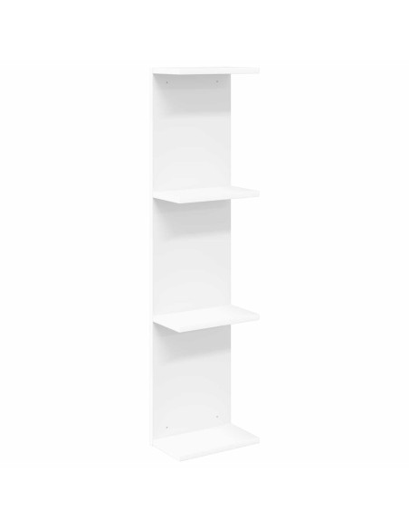 Scaffale da parete Bianco 25 x 15 x 100 cm Legno ingegnerizzato