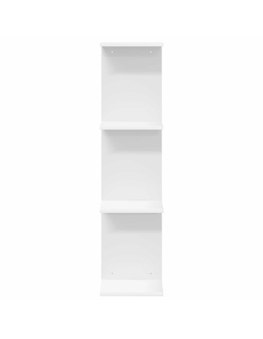 Scaffale da parete 2 pcs Bianco 25 x 15 x 100 cm
