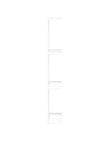 Scaffale da parete 2 pcs Bianco 25 x 15 x 100 cm