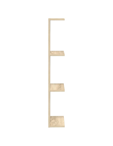 Scaffale da parete 2 pcs Rovere Sonoma 25 x 15 x 100 cm