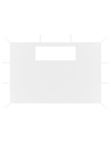 Pareti con Finestre per Gazebo 2 pz Bianche