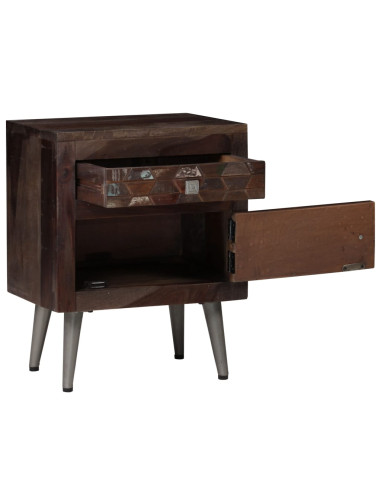 Comodino in Legno Massello di Recupero 40x30x50 cm