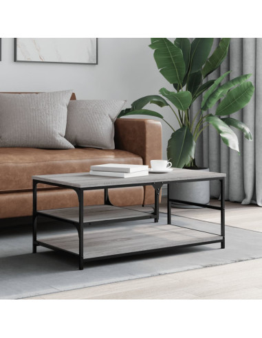 Tavolino da Salotto Grigio Sonoma 90x49x40 cm Legno Multistrato