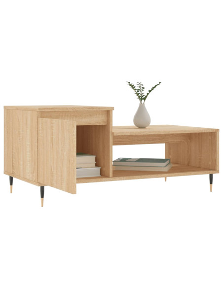 Tavolino da Salotto Rovere Sonoma 100x50x45cm Legno Multistrato