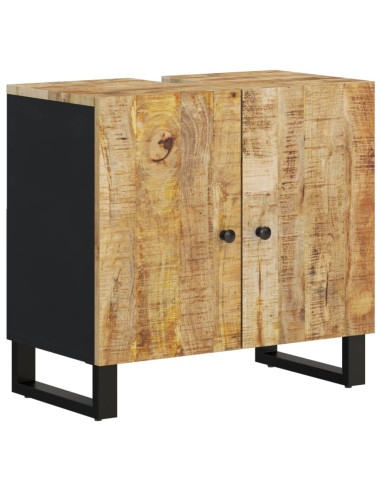 Set Mobili da Bagno 4 pz in Legno Massello di Mango
