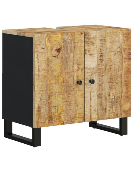 Set Mobili da Bagno 4 pz in Legno Massello di Mango