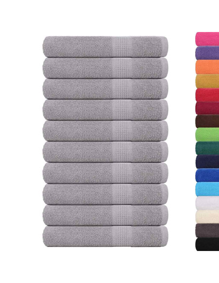Asciugamani FROGN 10 pz Grigio 100x200 cm 360 g/m²