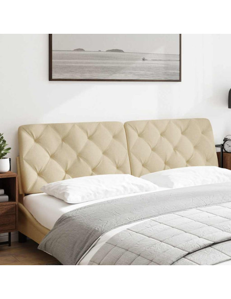 Cuscino Testiera Crema 180 cm in Tessuto