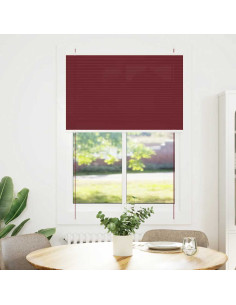 Tenda Plissettata Rosso Bordeaux 90x150 cm Larghezza Tessuto