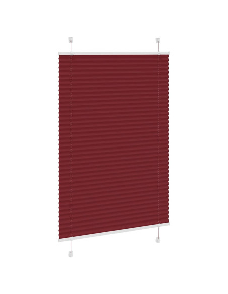 Tenda Plissettata Rosso Bordeaux 90x150 cm Larghezza Tessuto