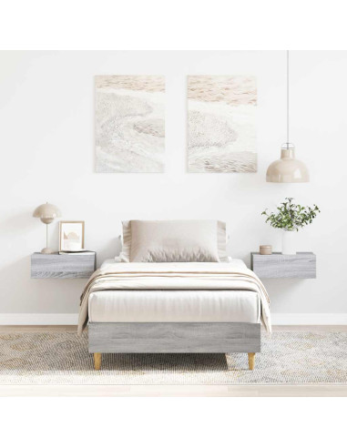 Giroletto senza Materasso Grigio Sonoma 90x190 cm in Truciolato