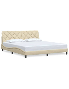 Giroletto senza Materasso Crema 180x200 cm in Tessuto 2