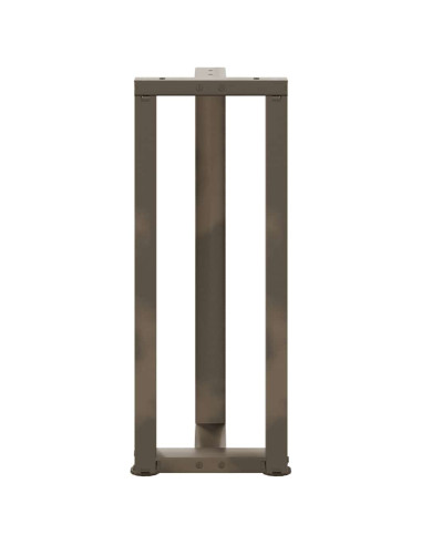 Gambe per Tavolo Consolle a Forma di T 2 pz Nere 25x28x(72-73) cm Acciaio