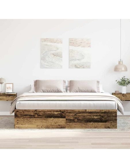 Giroletto senza Materasso Legno Antico 180x200 cm in Truciolato