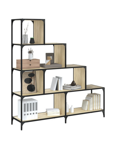 Libreria 4 Gradini Rovere Sonoma 139x33,5x149 Legno Multistrato