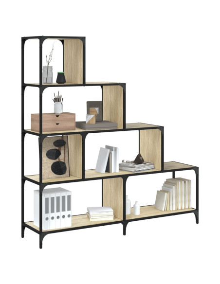 Libreria 4 Gradini Rovere Sonoma 139x33,5x149 Legno Multistrato
