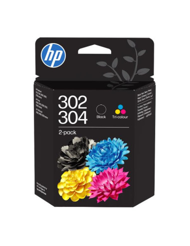 HP 302/304 TRI-COLOR/BLACK 2-PACK