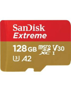 SanDisk Extreme Scheda MicroSDXC 128GB + Adattatore