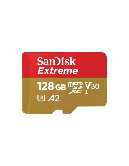 SanDisk Extreme Scheda MicroSDXC 128GB + Adattatore