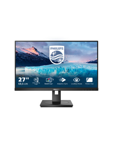 PHILIPS MONITOR 27 LED IPS 16:9 FHD 4MS 250 CDMPIV, PIVOT, VGA/DVI/HDMI/DP, MULTIMEDIALE