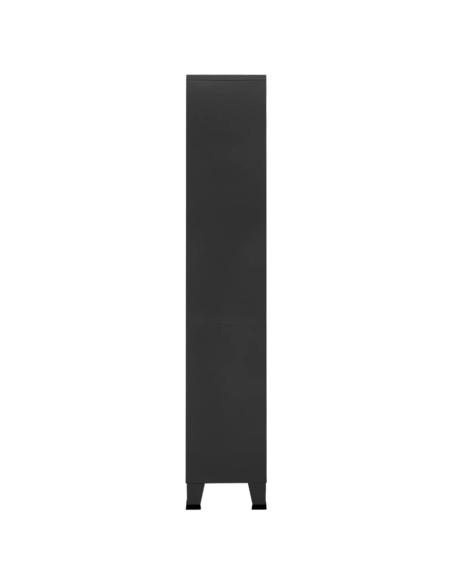 Libreria Industriale Antracite 80x32x180 cm in Acciaio
