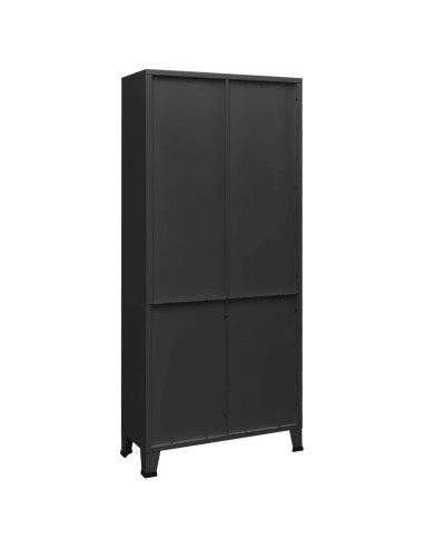 Libreria Industriale Antracite 80x32x180 cm in Acciaio