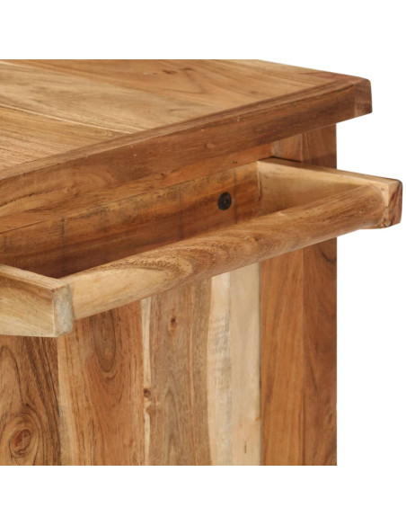 Carrello da Cucina 80x45x91 cm in Legno Massello di Acacia
