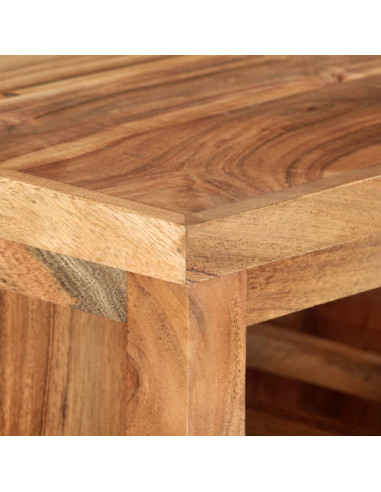 Carrello da Cucina 80x45x91 cm in Legno Massello di Acacia