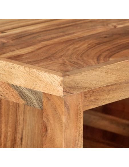 Carrello da Cucina 80x45x91 cm in Legno Massello di Acacia