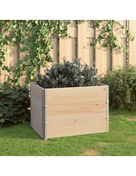 Fioriere Rialzate 3 pz 60x80 cm in Legno Massello di Pino