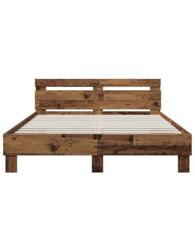 Struttura del letto Legno antico 120 x 190 cm Legno multistrato