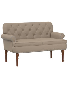 Loveseat con bottoni imbottiti Cappuccino 120 x 65 x 77 cm 2