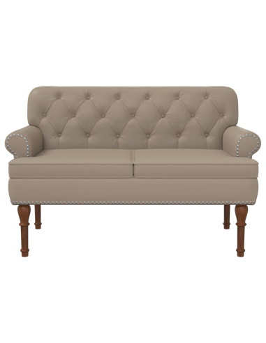 Loveseat con bottoni imbottiti Cappuccino 120 x 65 x 77 cm