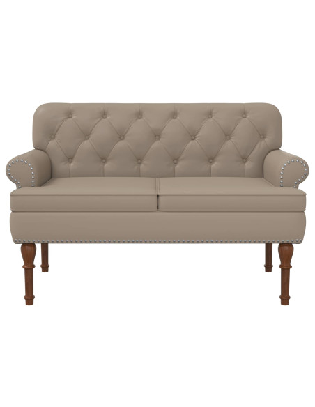 Loveseat con bottoni imbottiti Cappuccino 120 x 65 x 77 cm