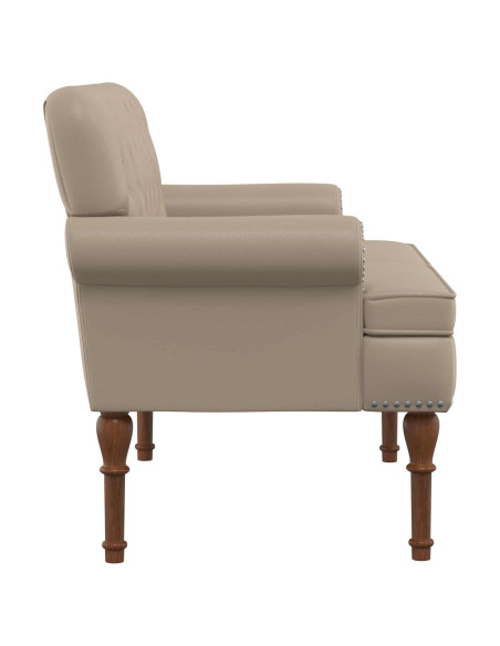Loveseat con bottoni imbottiti Cappuccino 120 x 65 x 77 cm